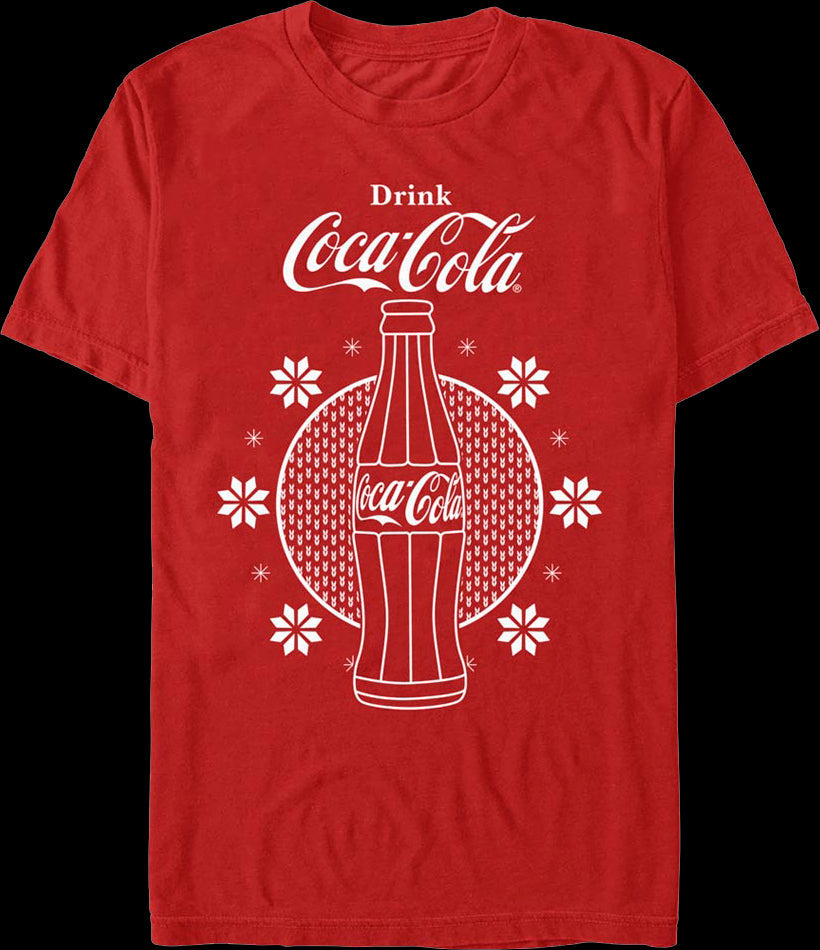 Red Christmas Bottle Coca-Cola T-Shirt