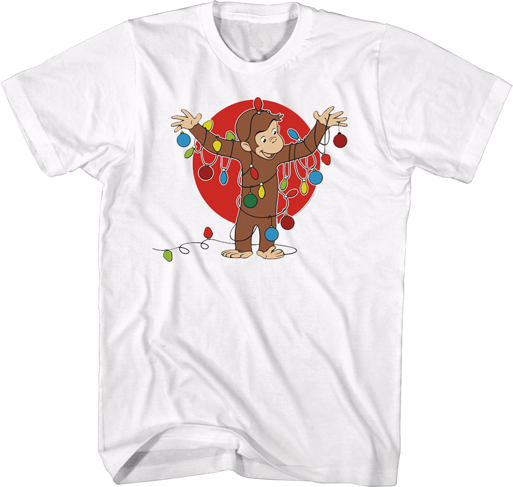 Christmas Lights Curious George T-Shirt
