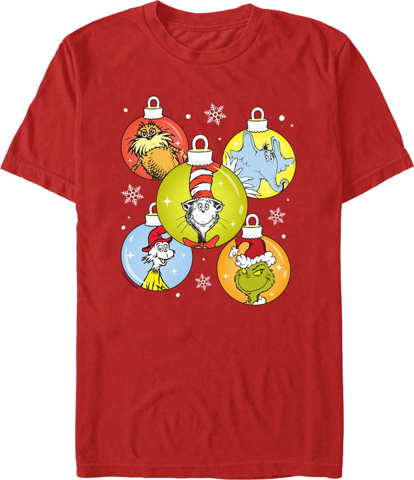 Christmas Ornaments Dr. Seuss T-Shirt