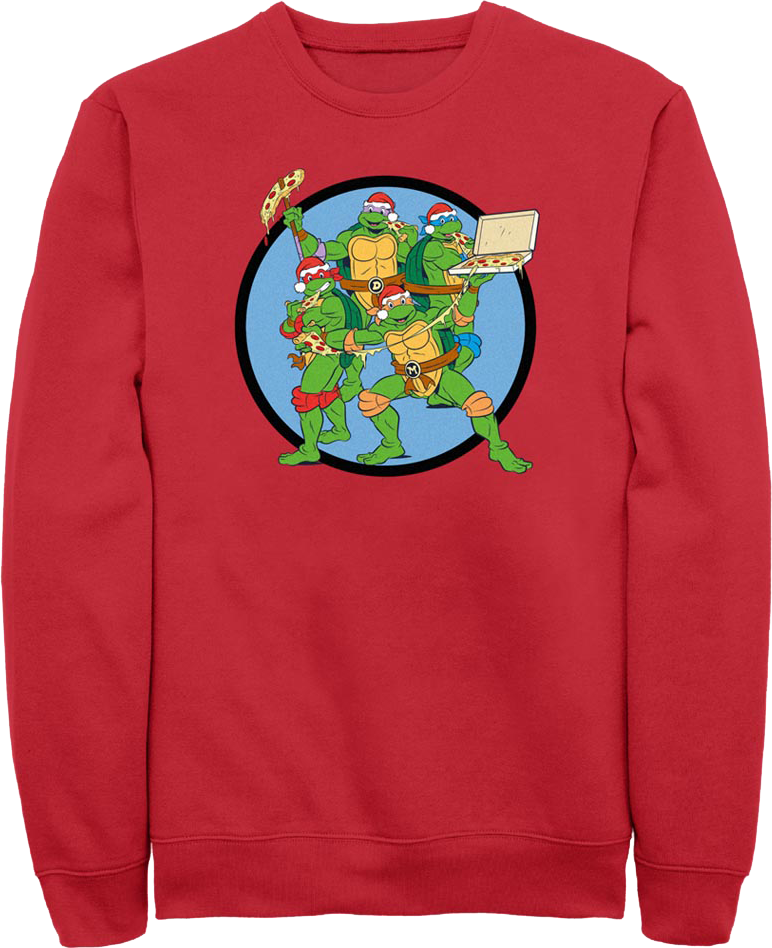Christmas Pizza Teenage Mutant Ninja Turtles Sweatshirt