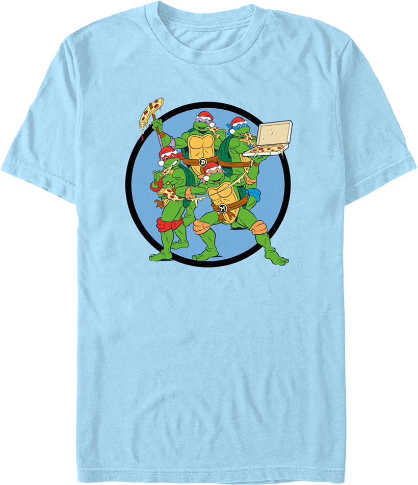 Christmas Pizza Teenage Mutant Ninja Turtles T-Shirt