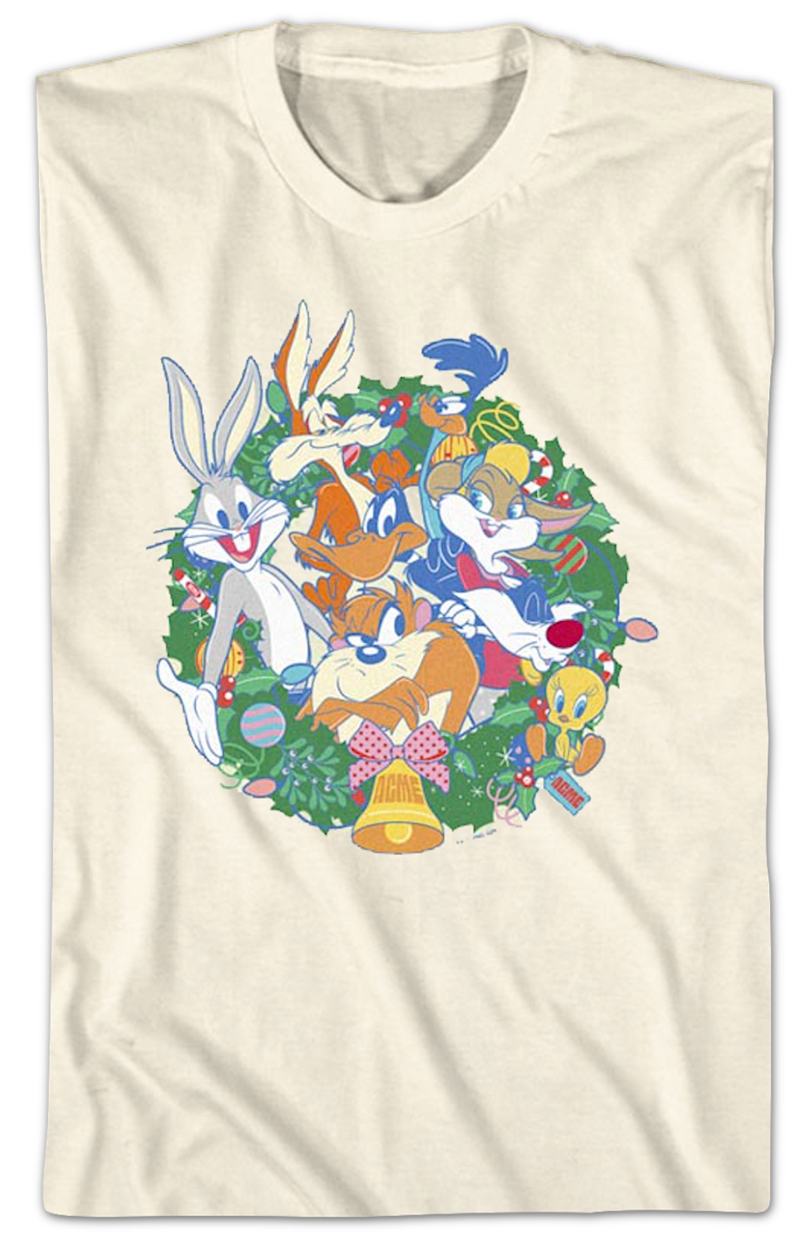 Christmas Wreath Looney Tunes T-Shirt
