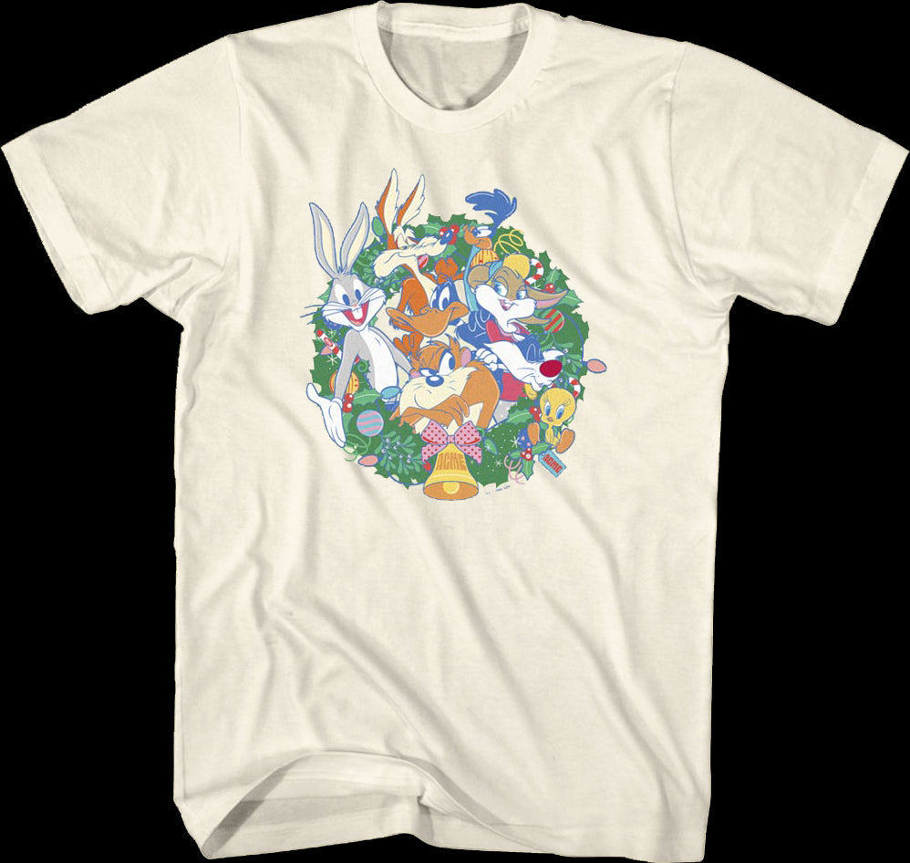 Christmas Wreath Looney Tunes T-Shirt