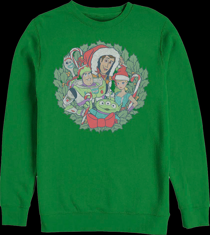 Christmas Wreath Toy Story Sweatshirt