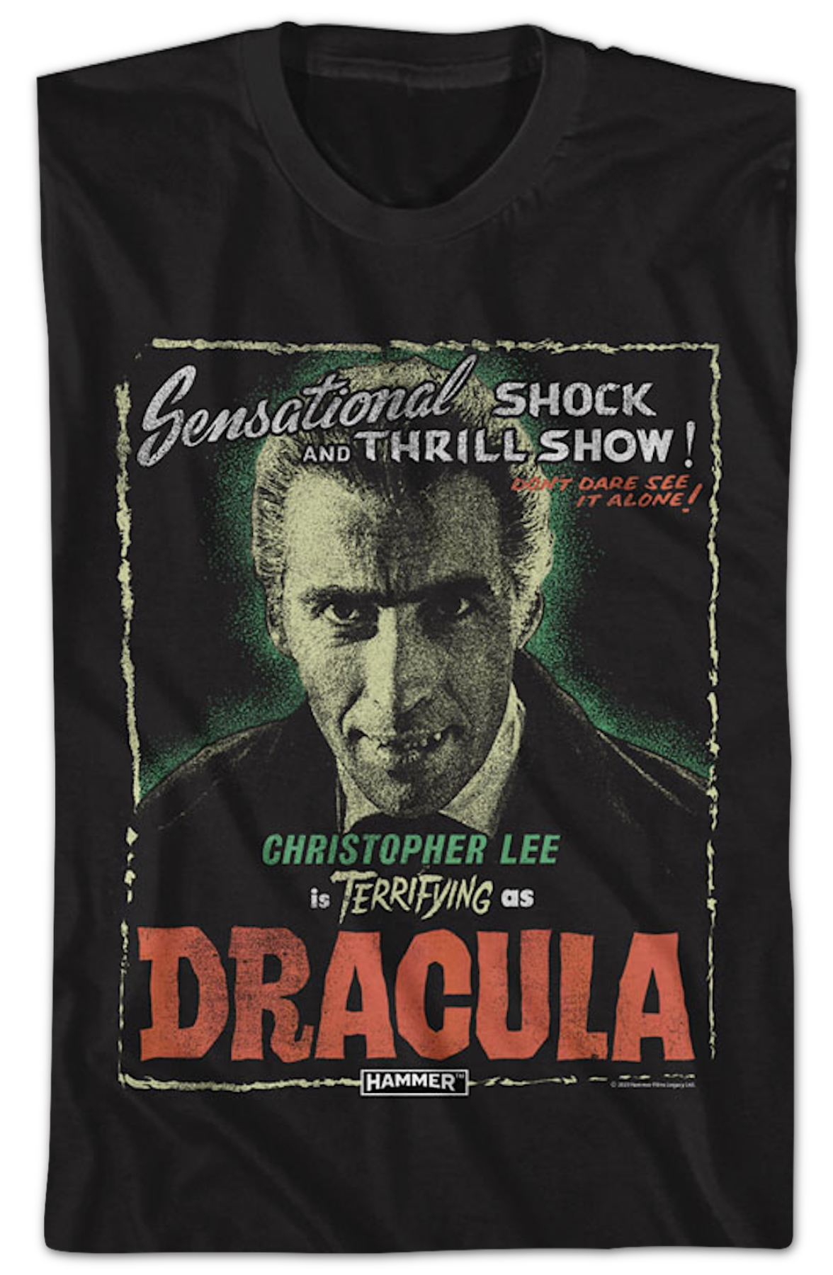 Christopher Lee As Dracula Hammer Films T-Shirt