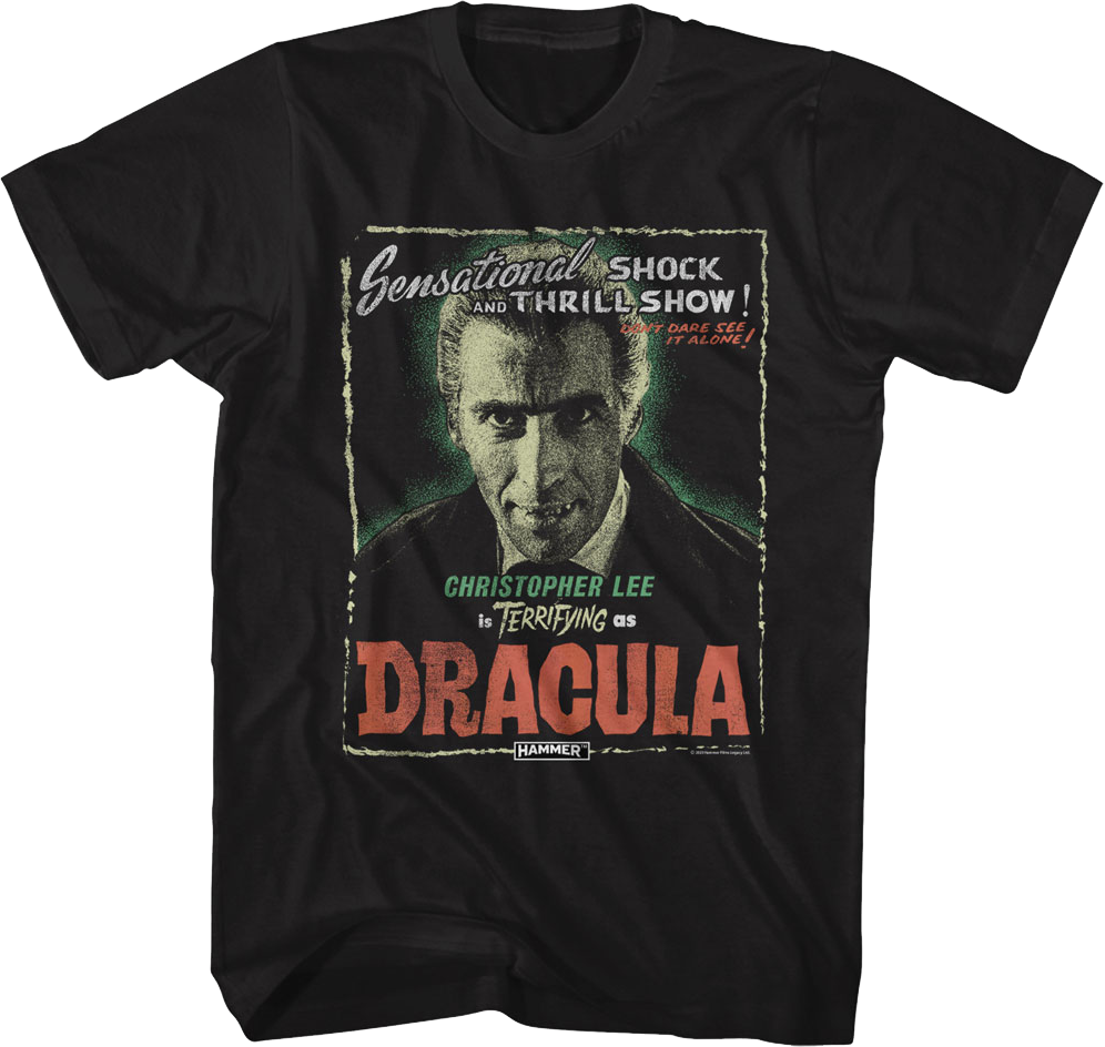 Christopher Lee As Dracula Hammer Films T-Shirt