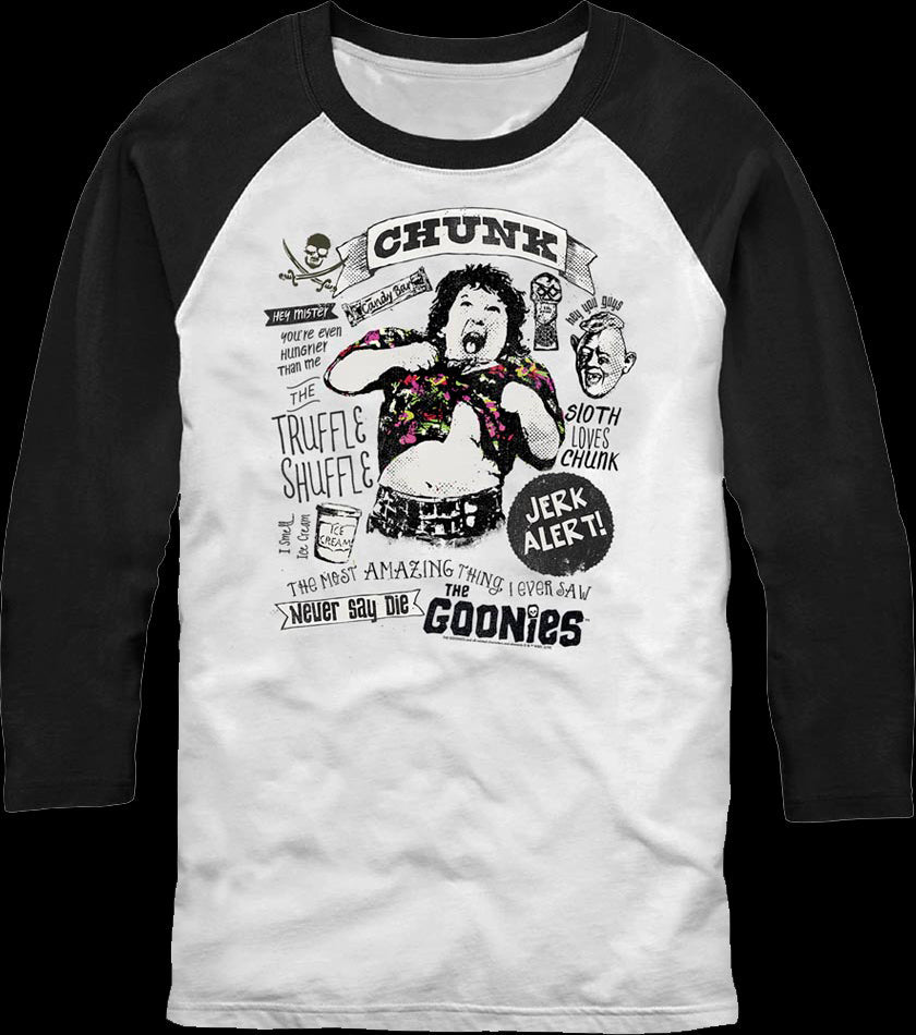 Chunk Collage Goonies Raglan Baseball Shirt