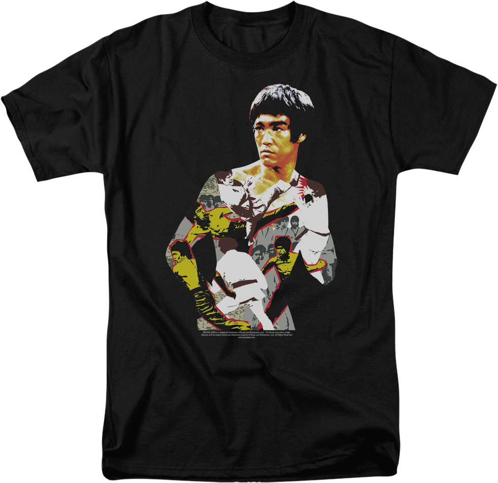 Body Collage Bruce Lee T-Shirt