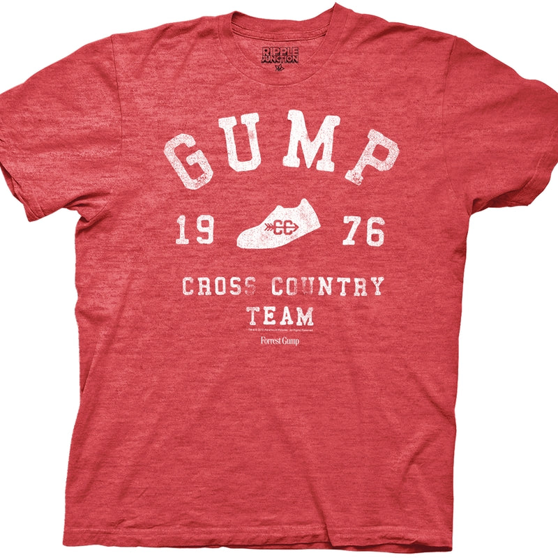 Distressed Red Cross Country Forrest Gump Shirt
