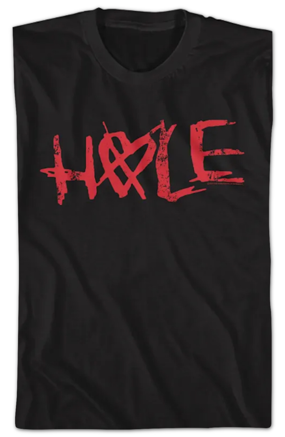 Crossed Heart Logo Hole T-Shirt