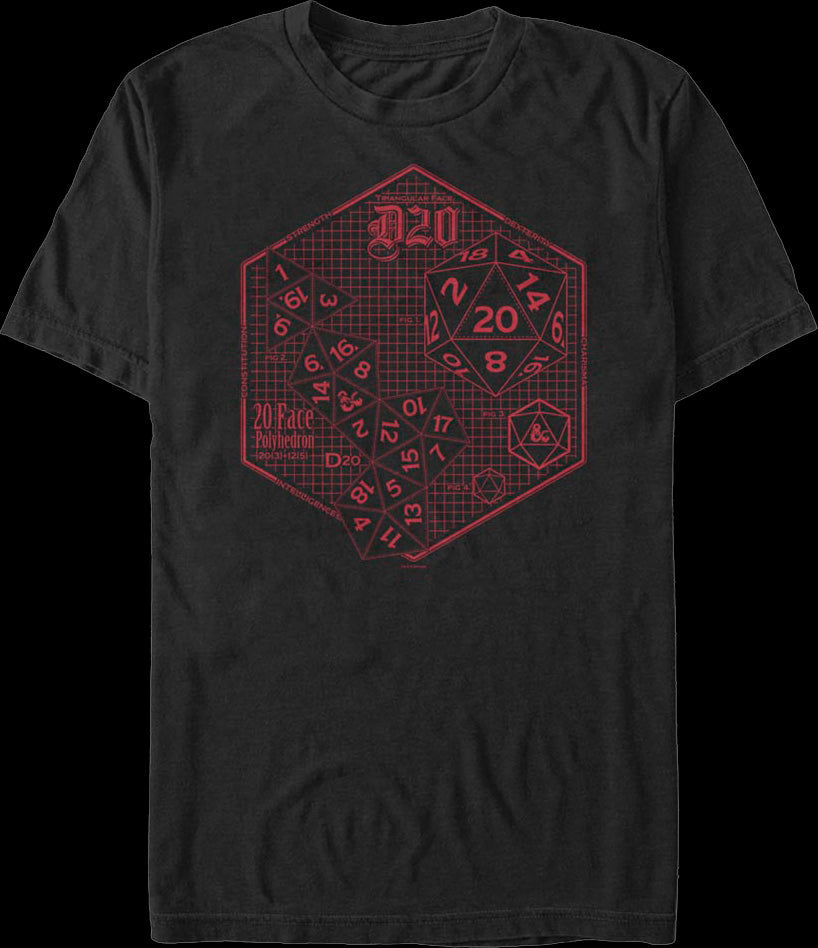 D20 Dungeons & Dragons T-Shirt