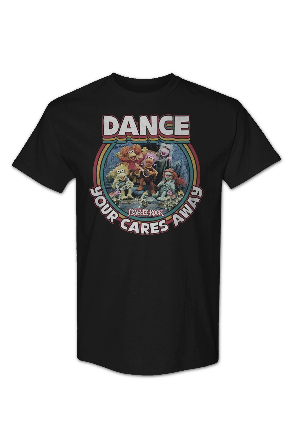 Dance Your Cares Away Rainbow Circle Fraggle Rock T-Shirt