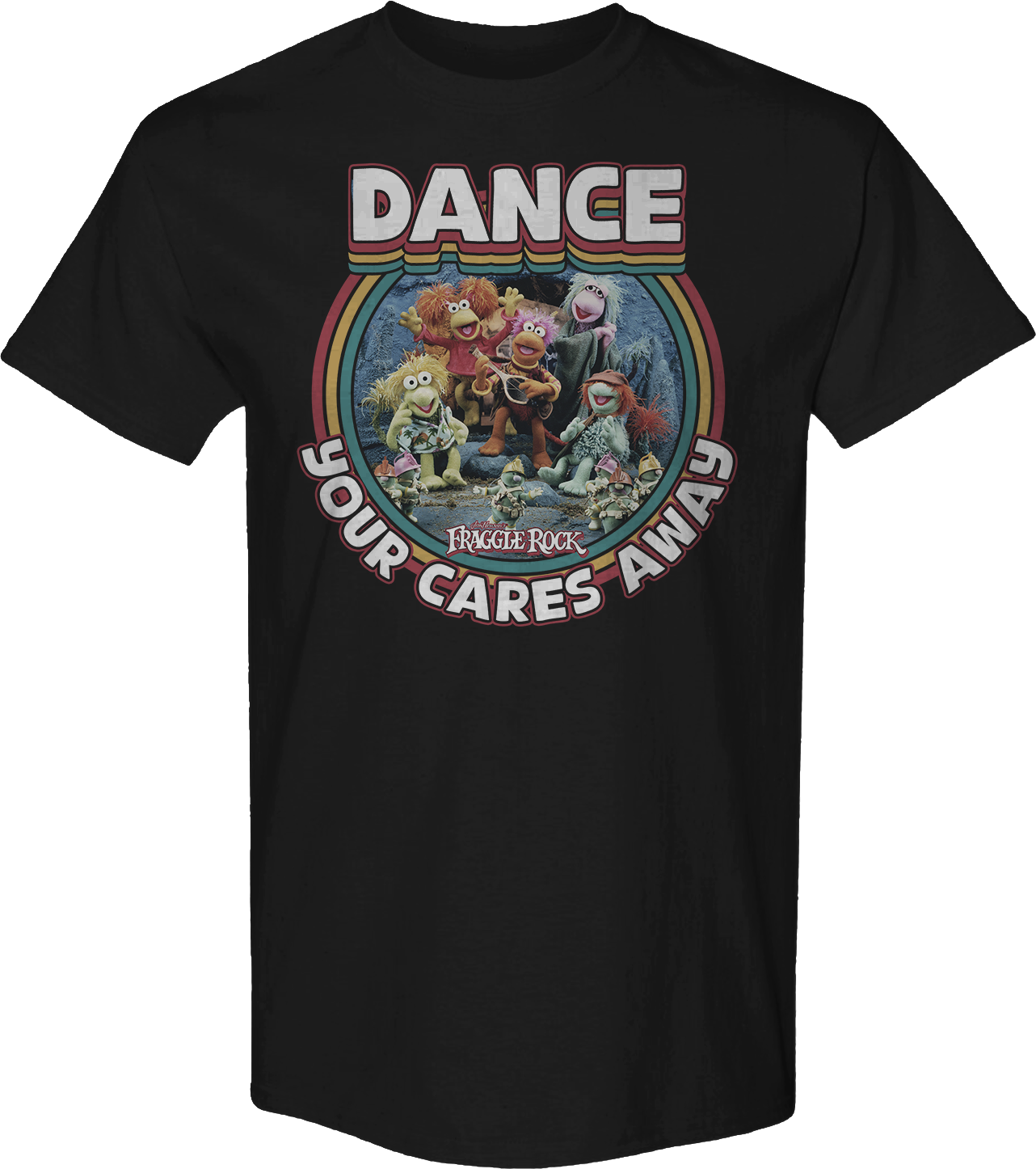 Dance Your Cares Away Rainbow Circle Fraggle Rock T-Shirt