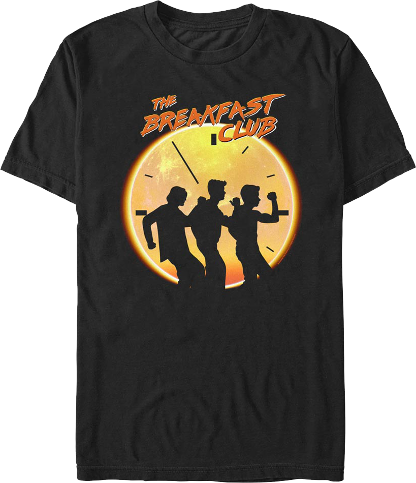 Dancing Clock Silhouettes Breakfast Club T-Shirt