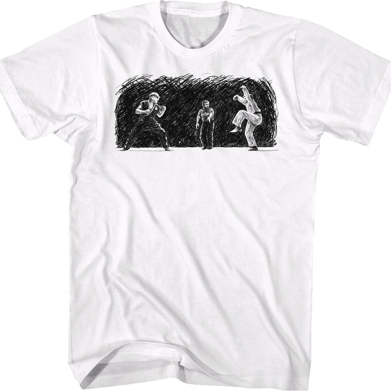 Daniel vs Johnny Sketch Karate Kid T-Shirt