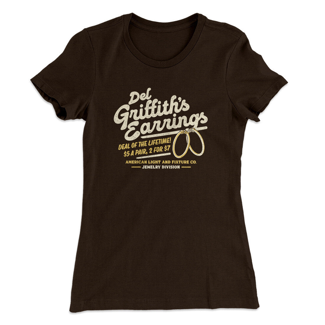 Del Griffith's Earrings Funny Thanksgiving Women's T-Shirt