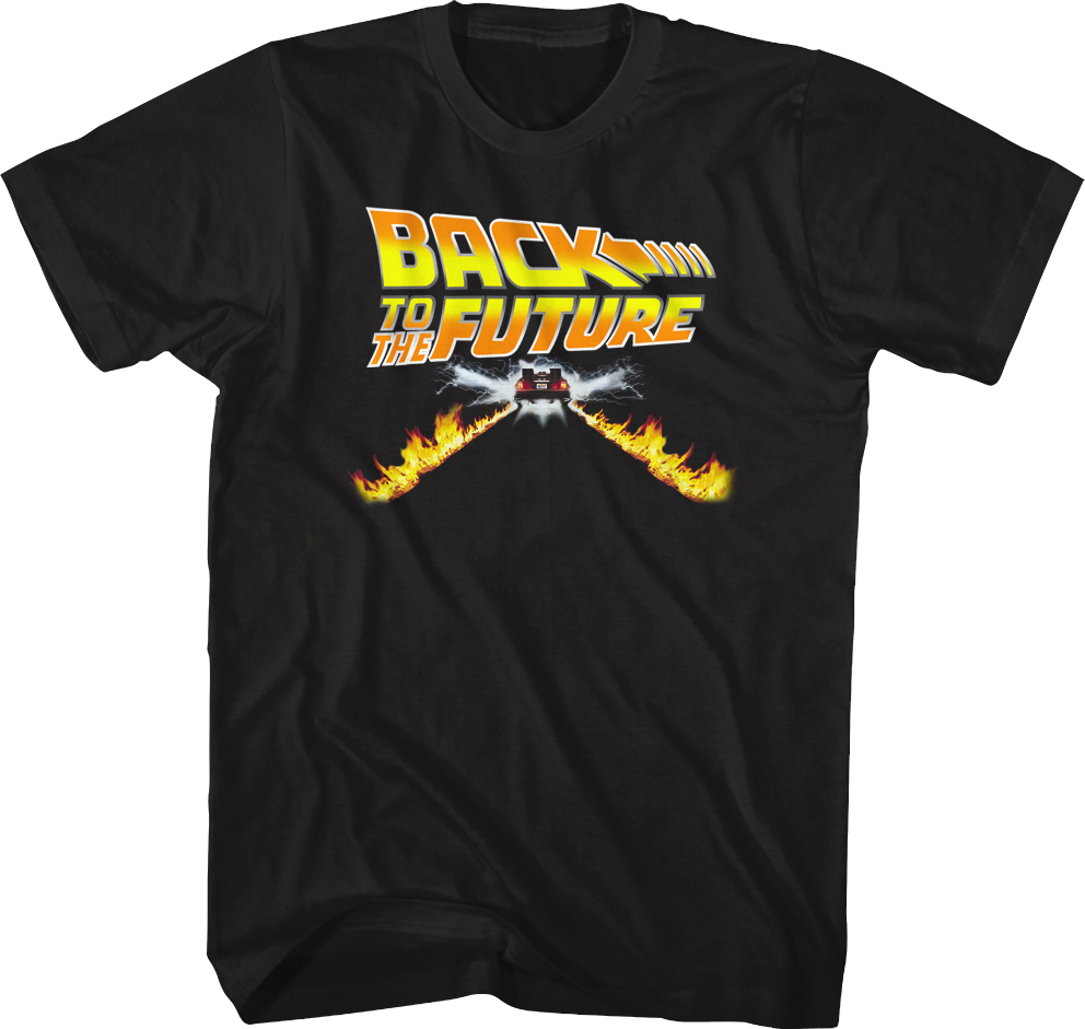 Delorean Fire Tracks T-Shirt