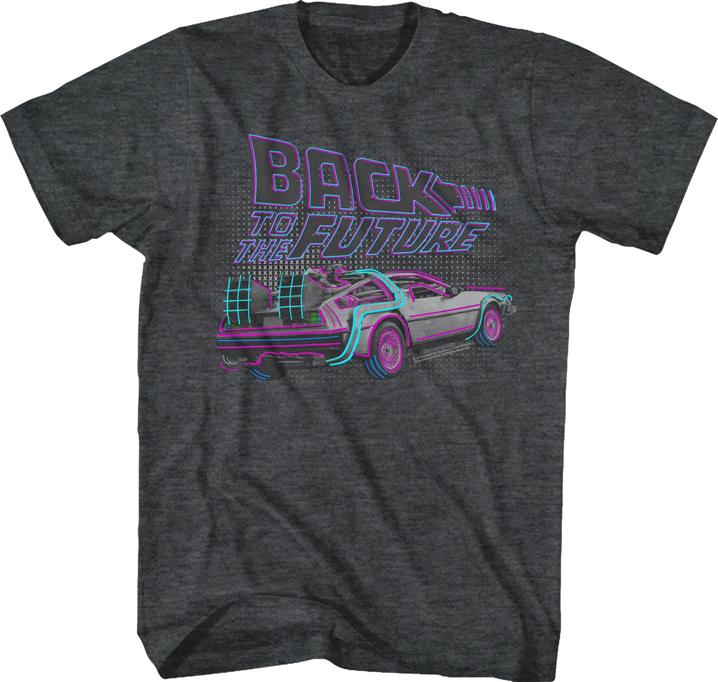DeLorean Neon Outline Back To The Future T-Shirt
