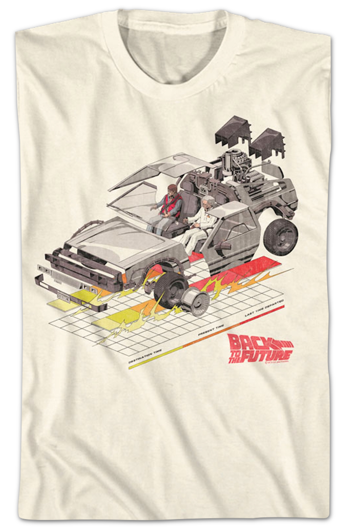 DeLorean With Grid Back To The Future T-Shirt