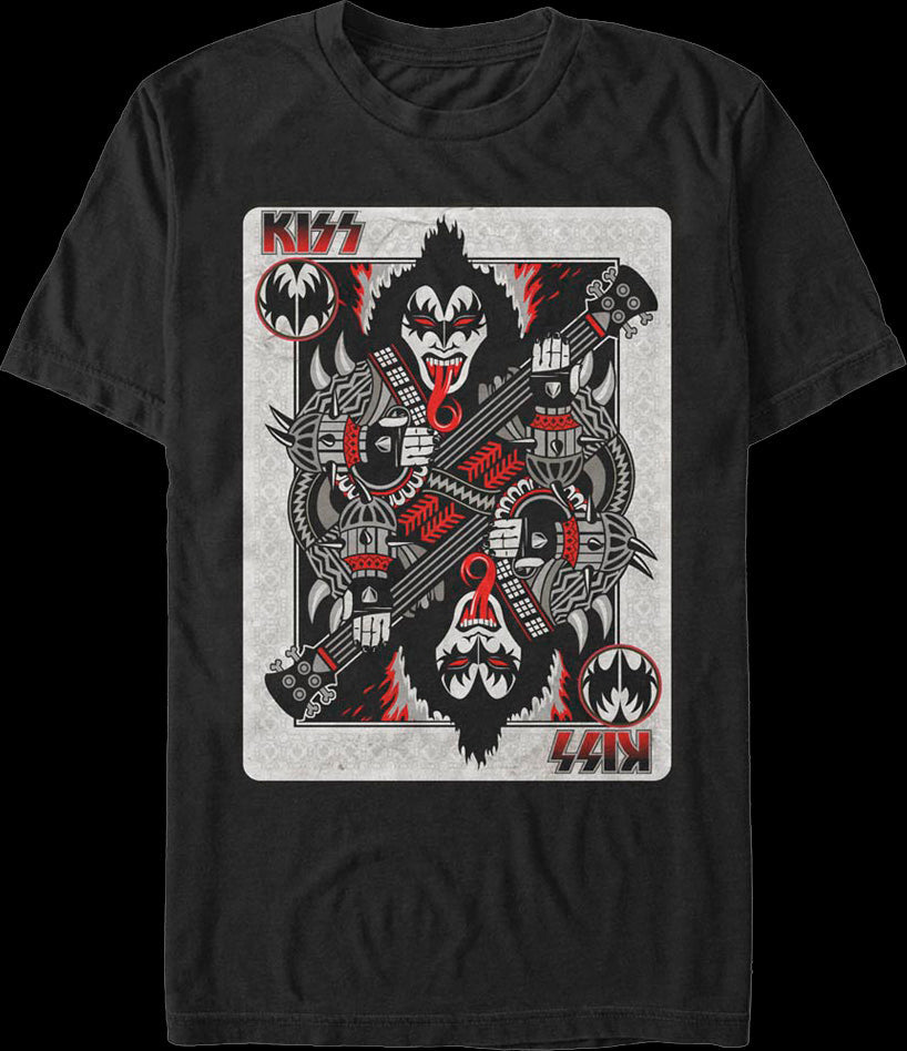 Demon Playing Card KISS T-Shirt