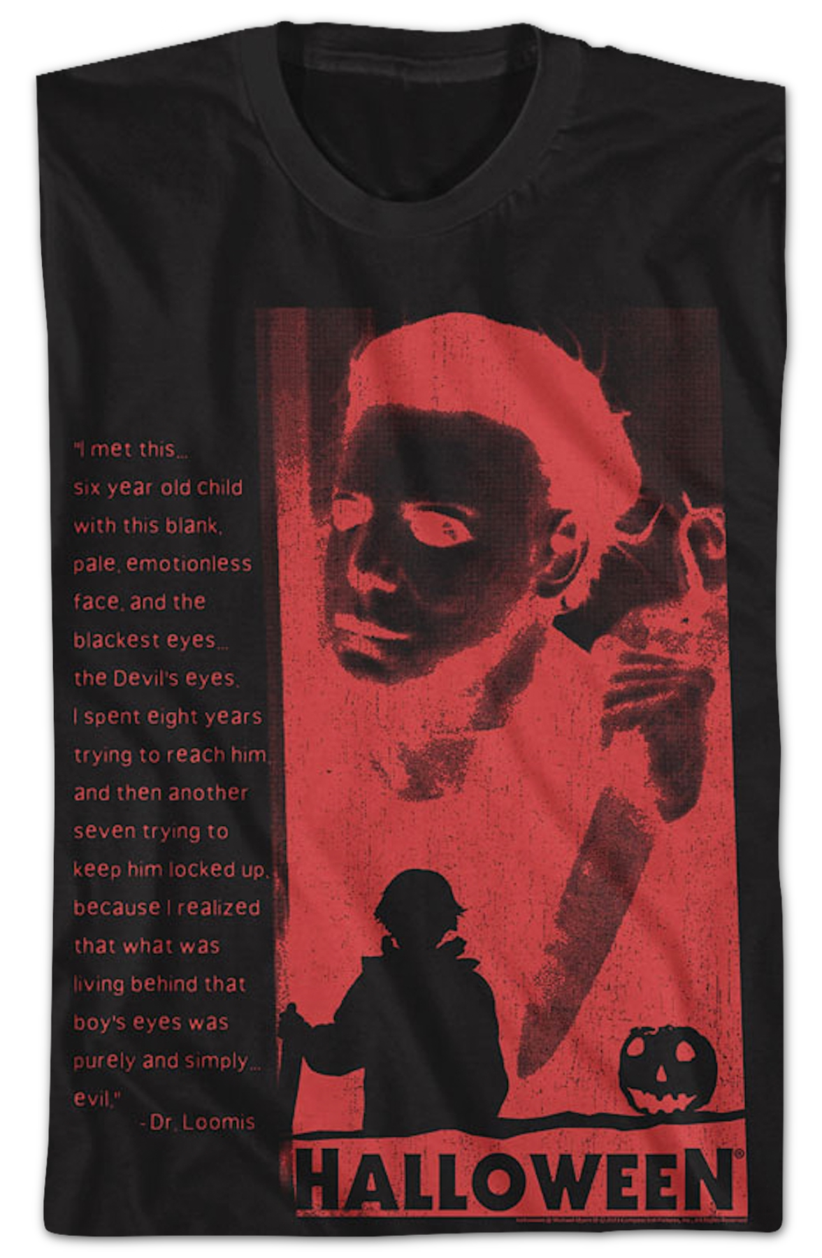 Devil's Eyes Negative Silhouette Halloween T-Shirt