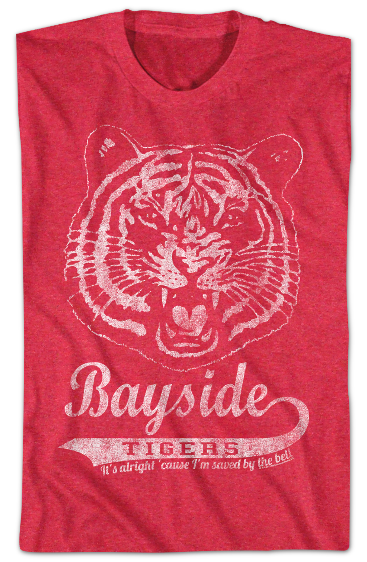 Distressed Bayside Tigers Logo Saved By The Bell T-Shirt