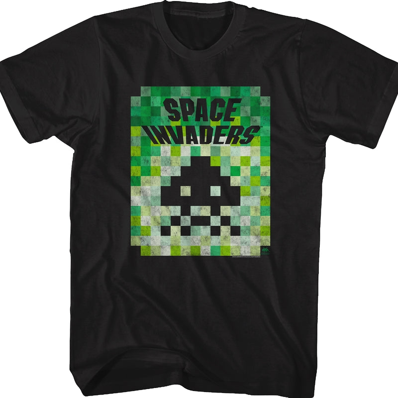 Distressed Blocks Space Invaders T-Shirt