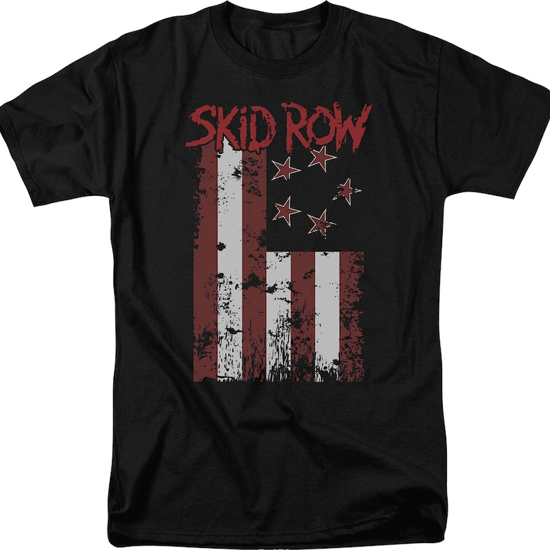 Distressed Flag Skid Row T-Shirt