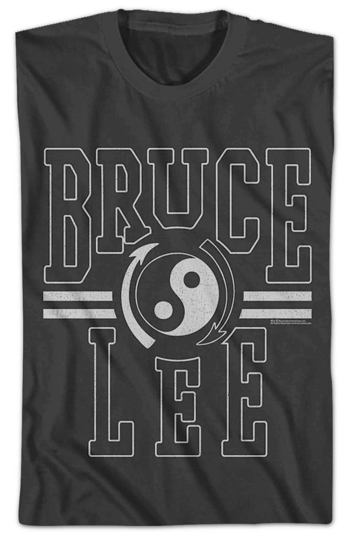 Distressed Gung Fu Institute Logo Bruce Lee T-Shirt