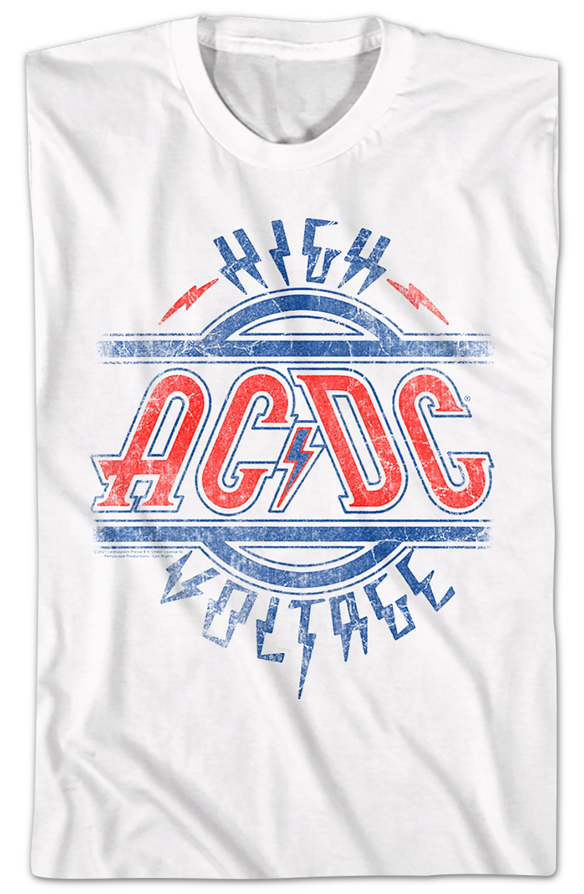 Distressed High Voltage ACDC Shirt