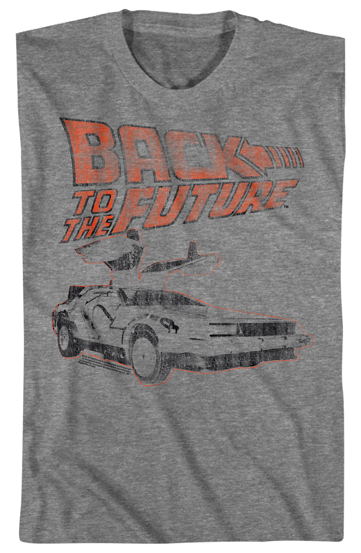 Distressed Logo And DeLorean Back To The Future T-Shirt