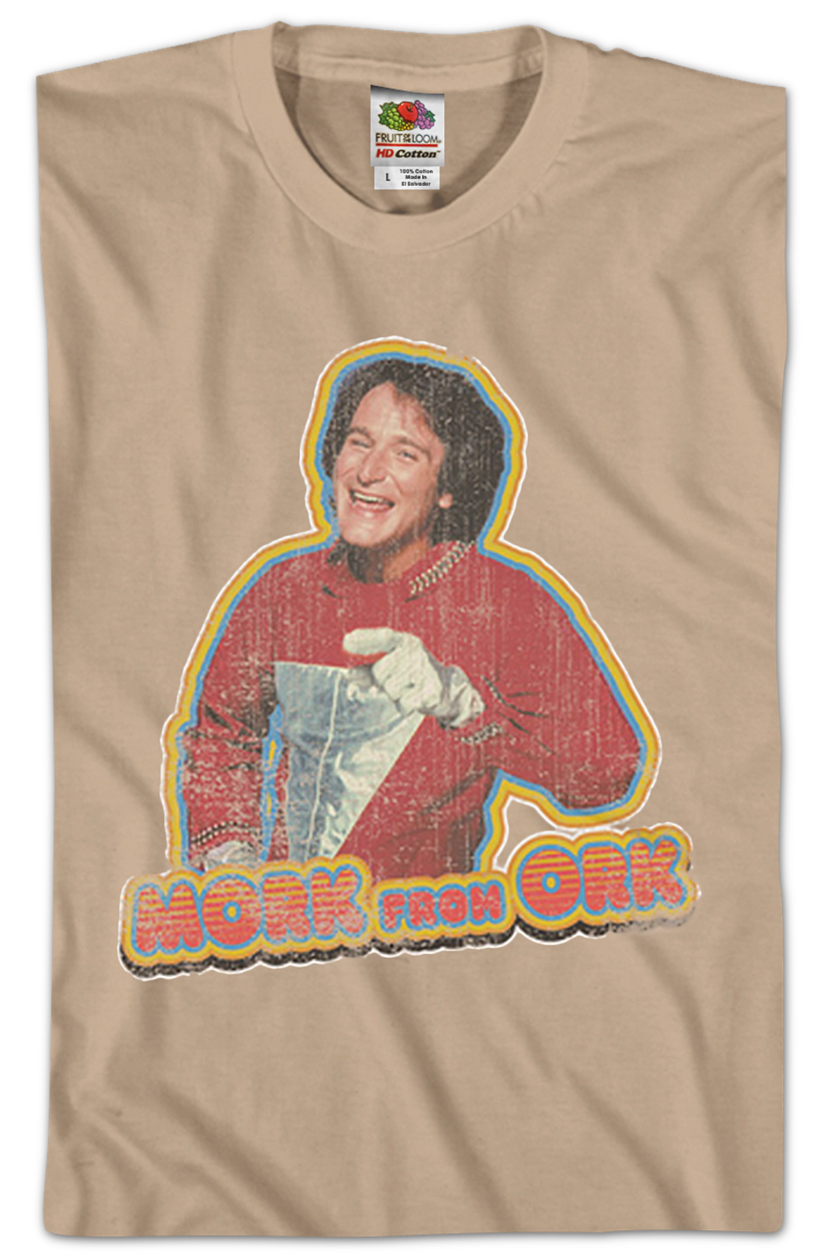 Distressed Mork From Ork Mork and Mindy T-Shirt