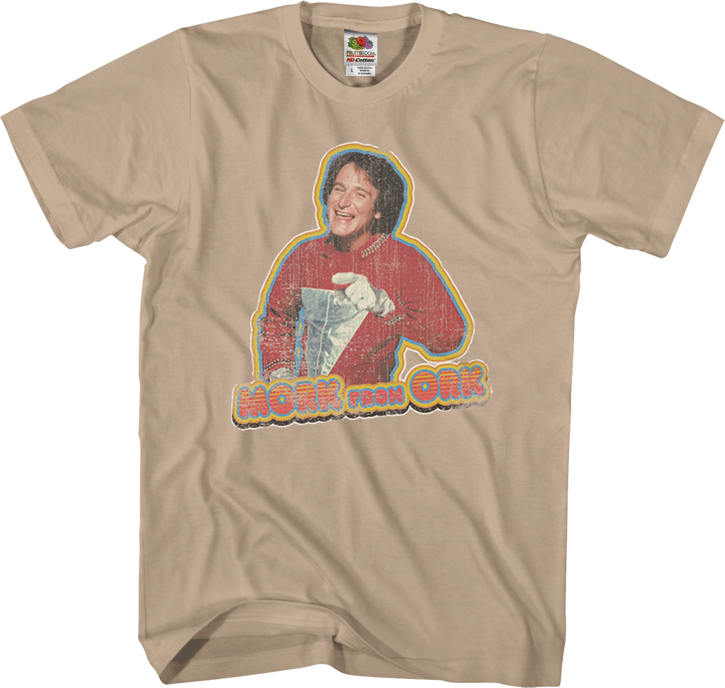 Distressed Mork From Ork Mork and Mindy T-Shirt