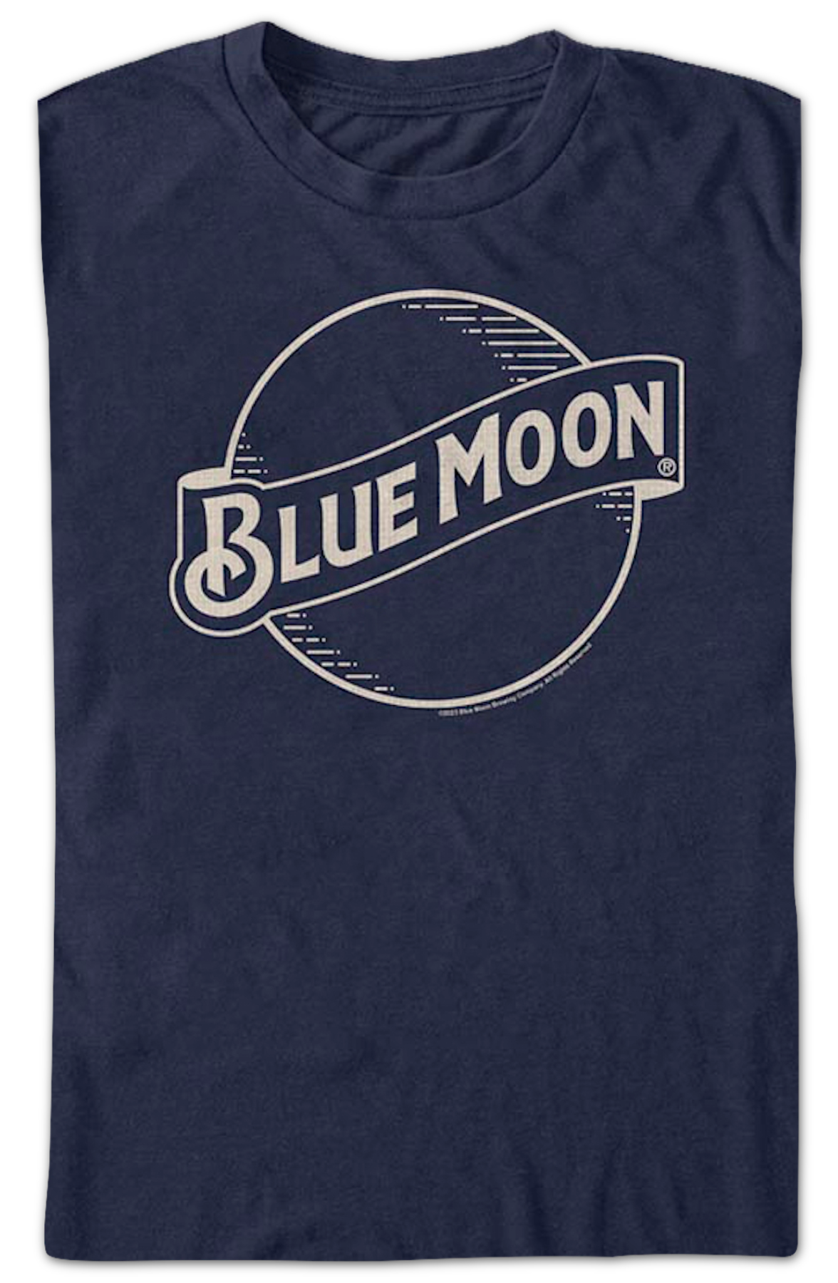 Distressed Navy Logo Blue Moon T-Shirt
