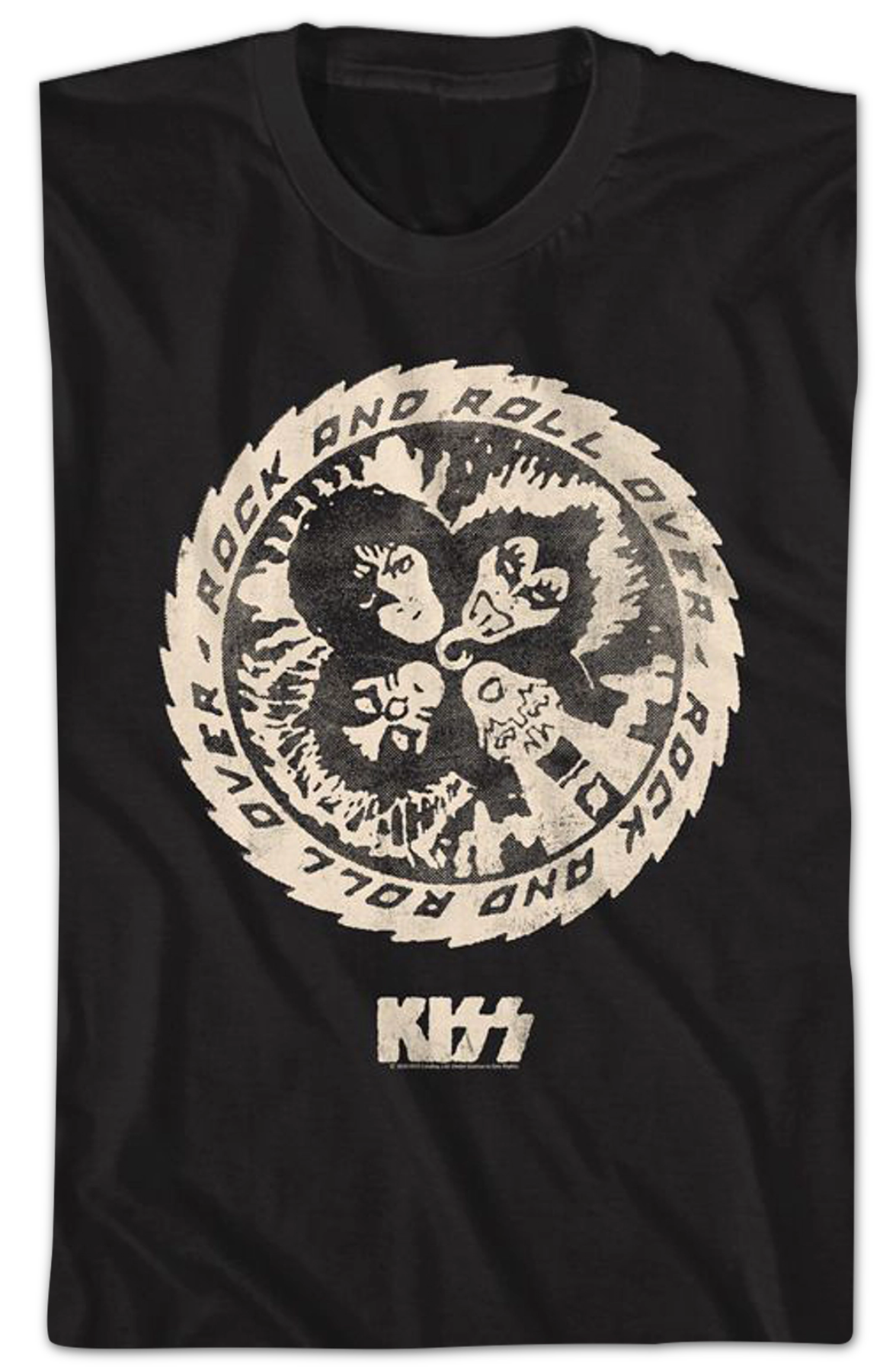 Distressed Rock and Roll Over KISS T-Shirt