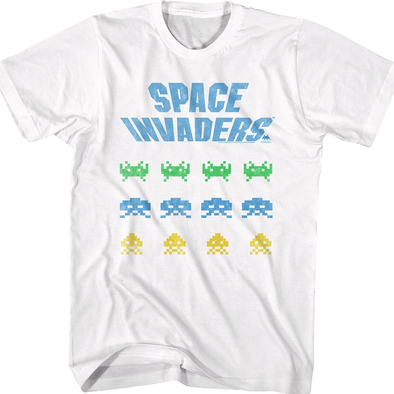 Distressed Space Invaders T-Shirt