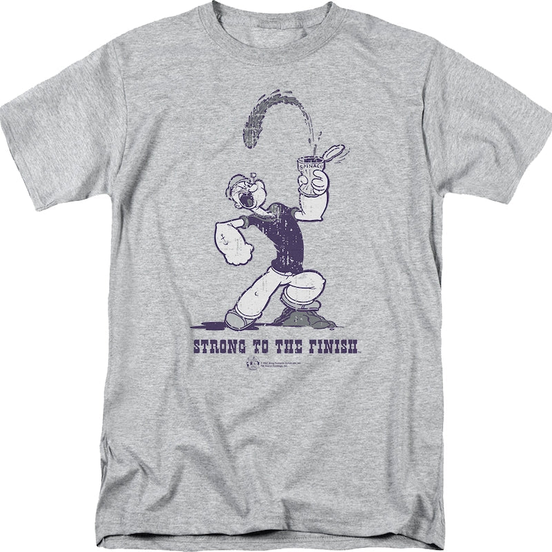 Distressed Strong To The Finish Popeye T-Shirt