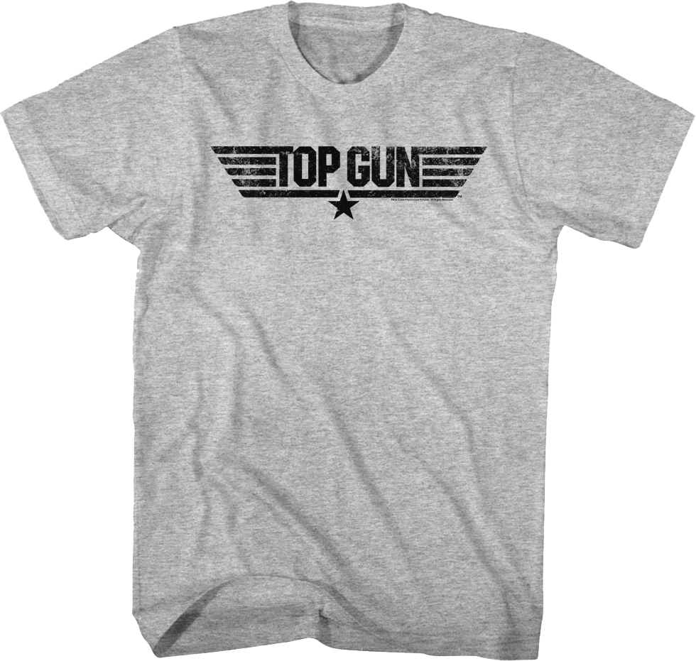 Distressed Top Gun Logo T-Shirt