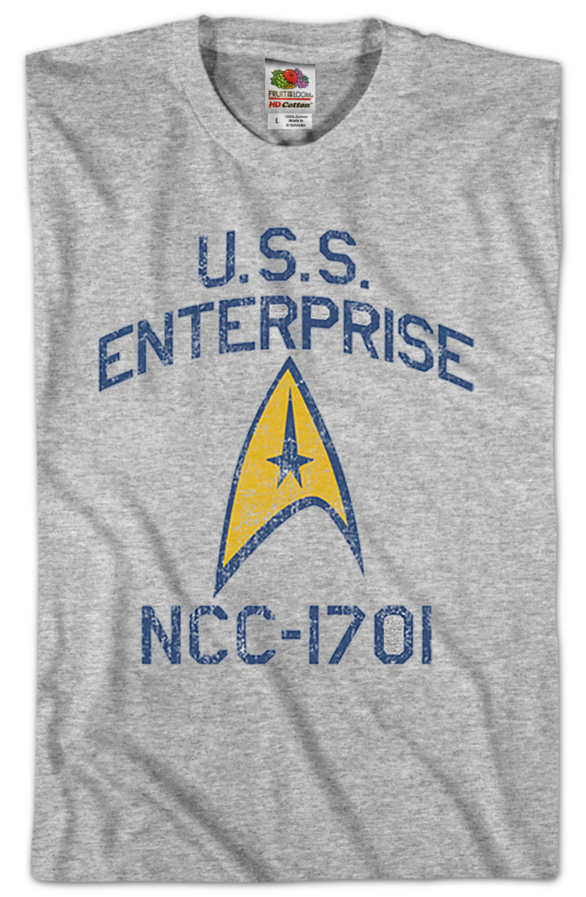 Distressed USS Enterprise Star Trek T-Shirt
