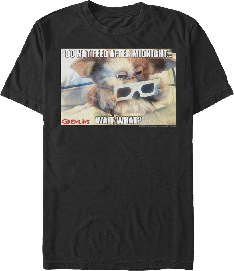 Do Not Feed After Midnight Meme Gremlins T-Shirt