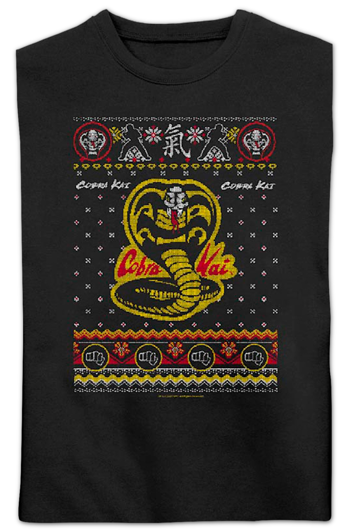 Dojo Logo Faux Ugly Christmas Sweater Cobra Kai Sweatshirt
