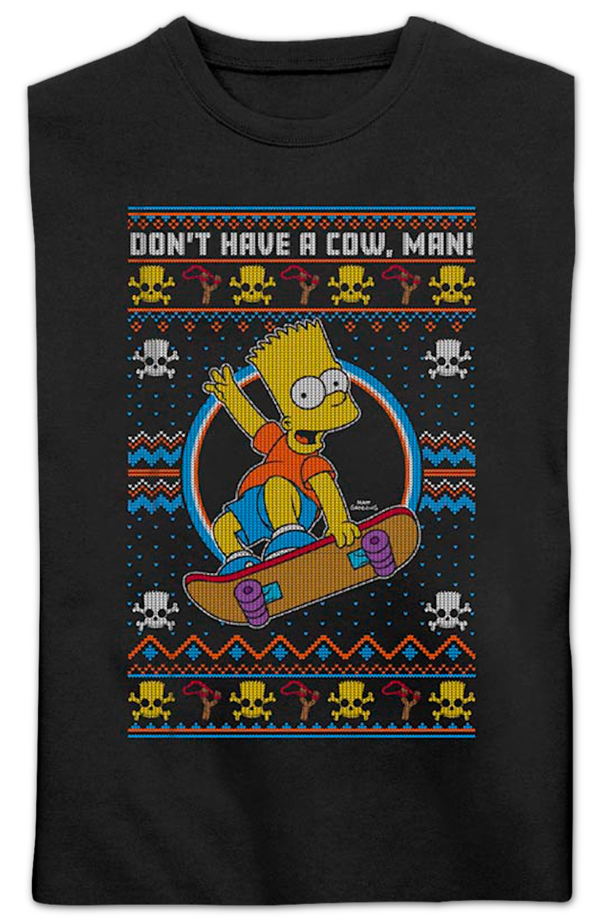 Don't Have A Cow Faux Ugly Christmas Sweater Simpsons Sweatshirt