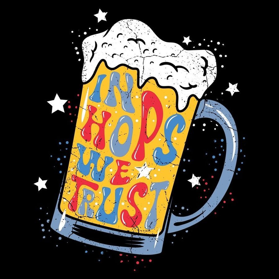 In Hops We Trust T-Shirt - Black