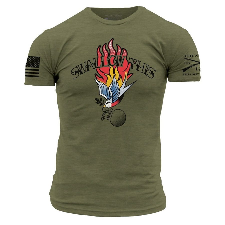 Swallow This T-Shirt - Military Green