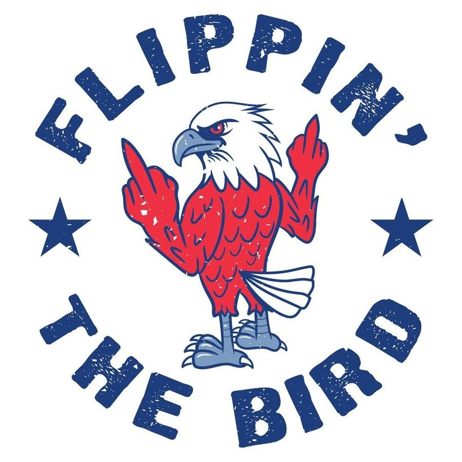 Women's Flippin' The Bird Boyfriend Fit T-Shirt - White