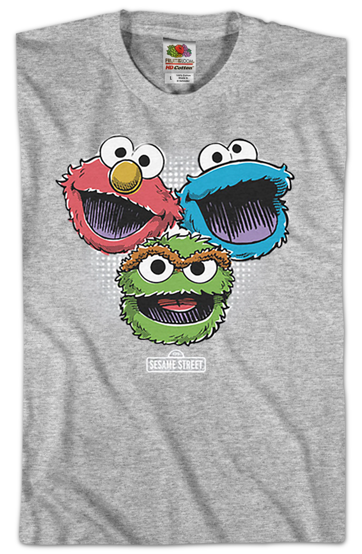 Elmo Cookie Monster Oscar The Grouch Sesame Street T-Shirt