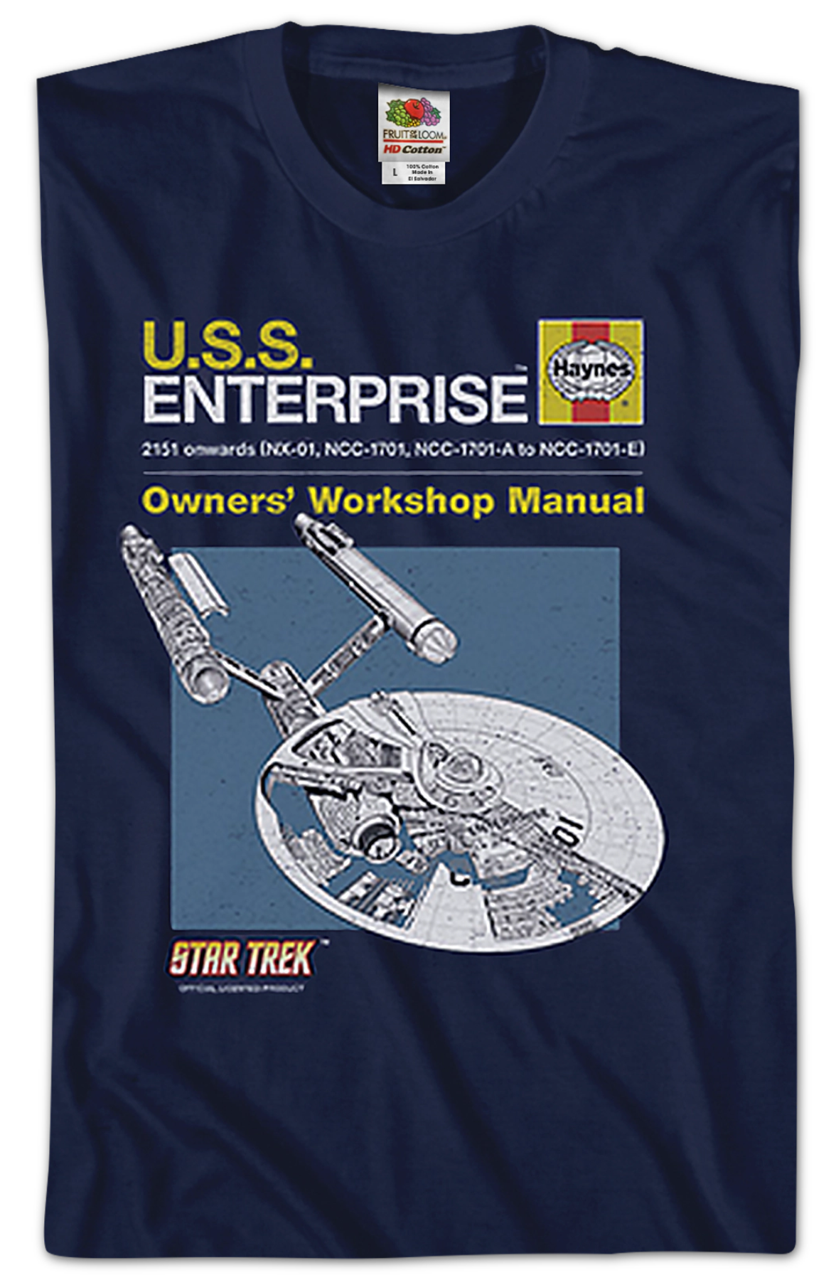 Enterprise Owners' Workshop Manual Star Trek T-Shirt