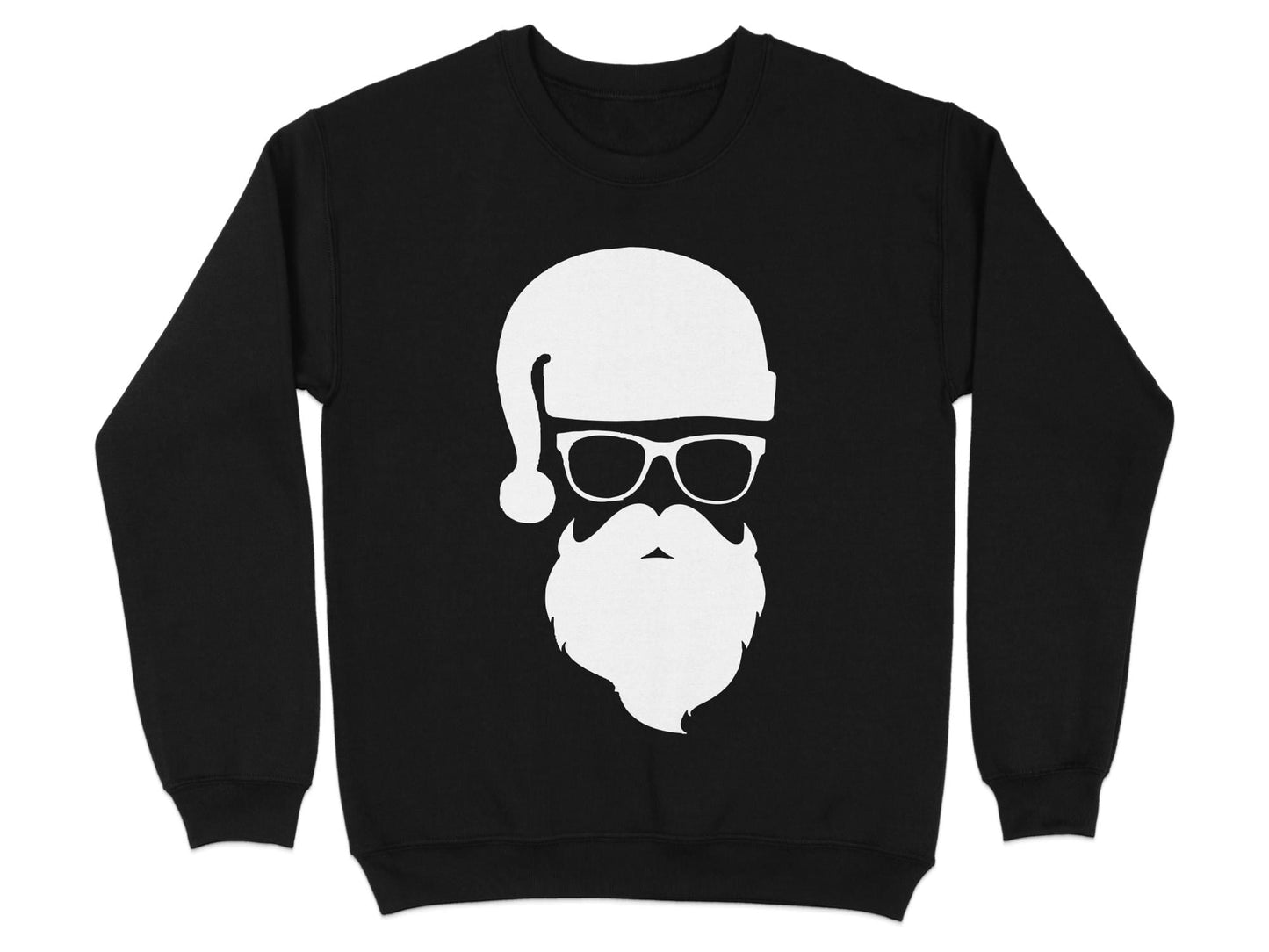 Cool Santa Claus Sweatshirt, Christmas Santa Beard