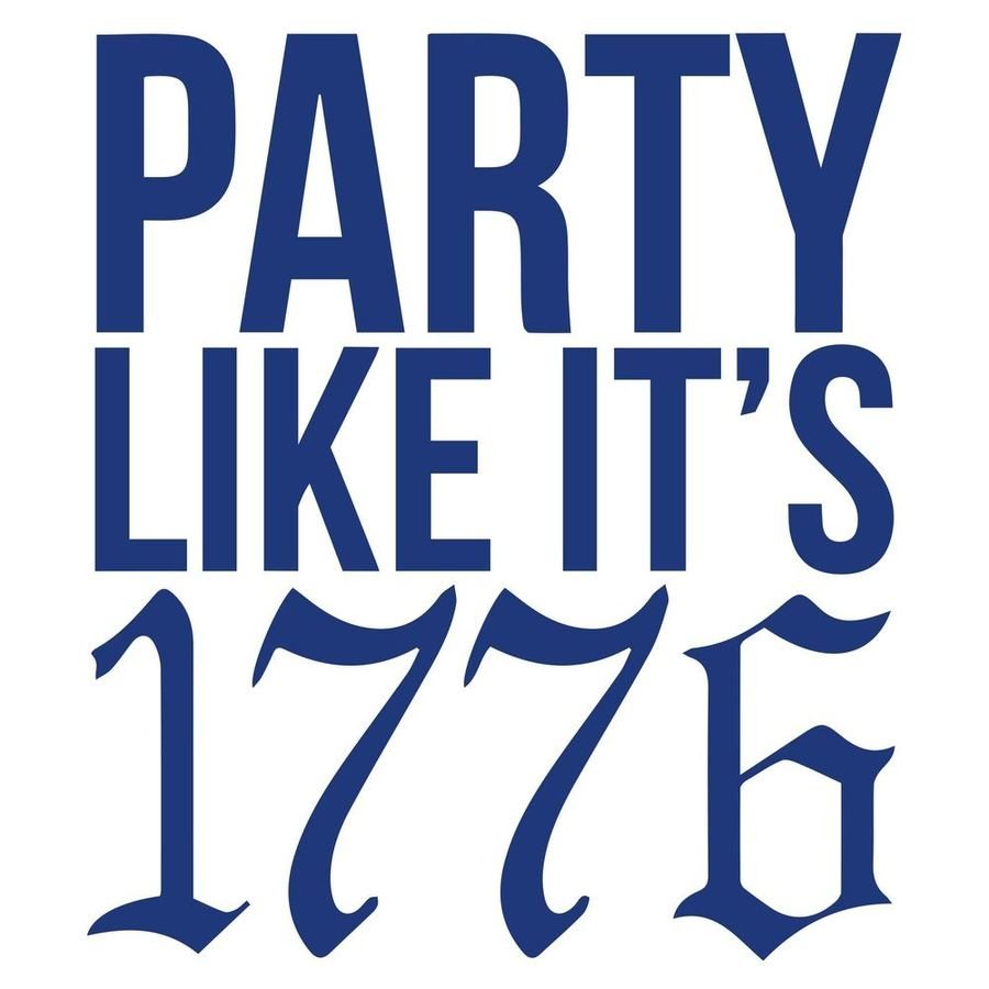 Women's Party Like It 1776 Boyfriend Fit T-Shirt - White