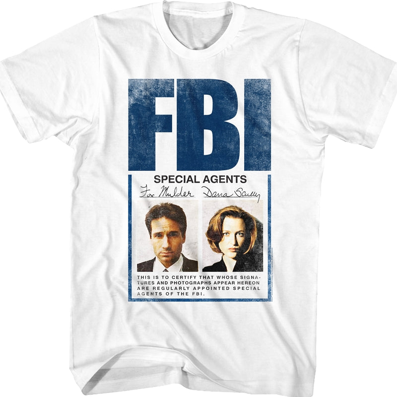 FBI Badge X-Files T-Shirt